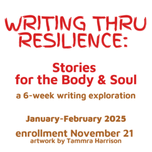 Writing thru Resilience Tuesday: Stories of the Body w Laura Lentz & Amanda Blackwell